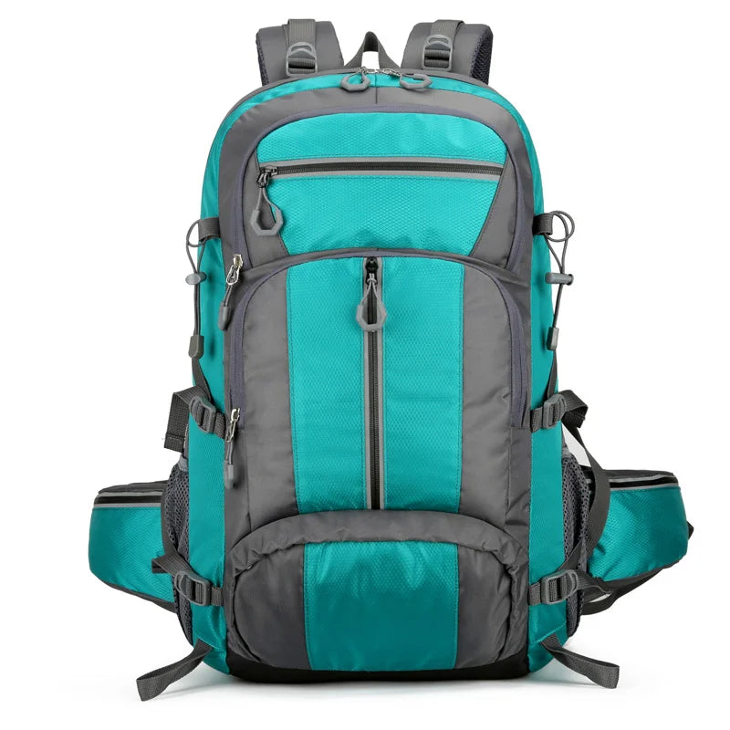 50L Nylon Backpack Camping Bag Outdoor Sport Hiking Trekking Climbing Travel Shoulder Reflective Shoes Luggage Outdoor Men Bag