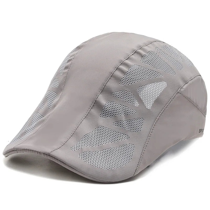 Summer Breathable Mesh Quick Dry Tennis Golf Baseball Cap Sports Running An-ti UV Sunhat Fishing Hiking Beret Cap Sunshade Visor