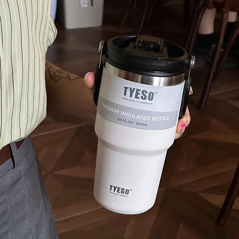 Tyeso1200ML Stainless Steel Thermos Bottle Car Coffee Cup Sports Water Bottles Keeps Cold and Heat Thermal Mug