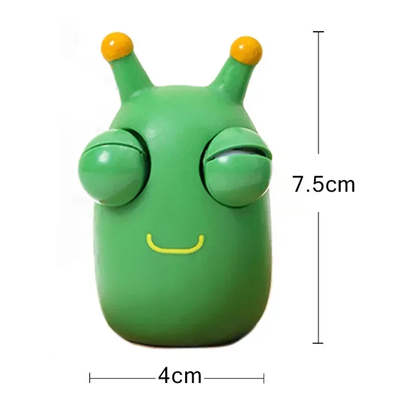 Funny Eyeball Burst Squeeze Toy Green Eye Caterpillar Pinch Toys Adult Kids Stress Relief Fidget Toy Creative Decompression Toy