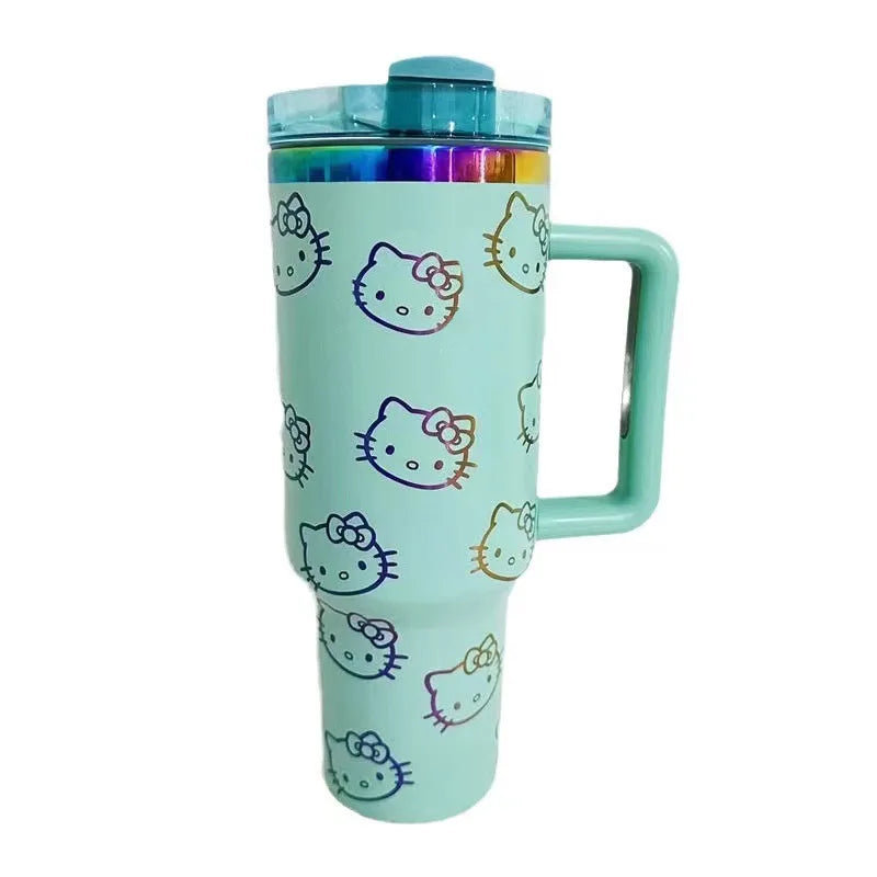 Anime Sanrio Hello Kitty Thermos Mug Stainless Steel Portable Large Capacity Water Cup Travel Water Bottle Kids Cups Gifts