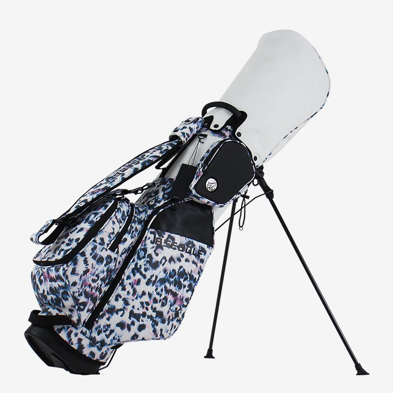Lightweight Golf Stand Bag 7.5-Inch Small Diameter Full Set of Club Bag 5 Compartments Top Frame High-Quality Synthetic Leather
