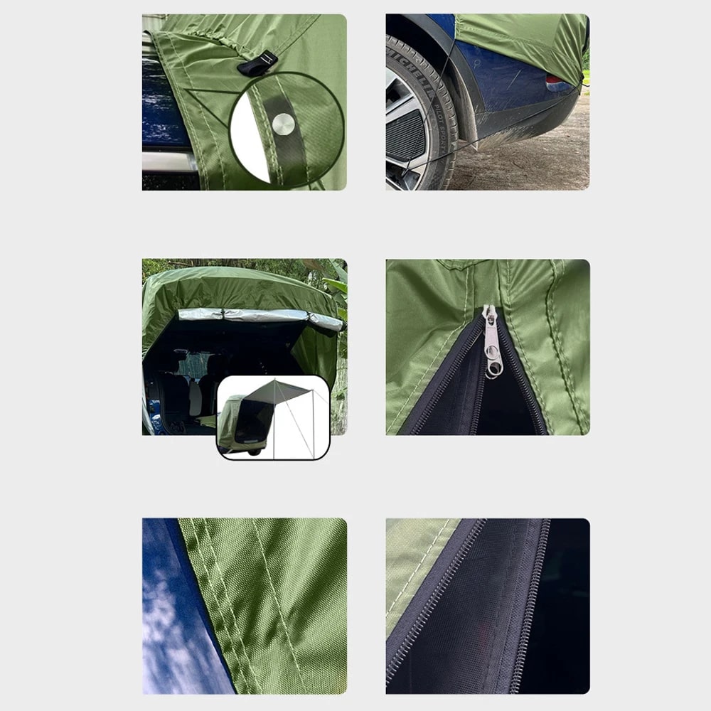 1-2 PERSON TENT Outdoor Car Rear Tent | Camping Picnic Car Rear Tent | Canopy-Equipped Car Rear Extension Tent | Sunshade & Rainproof Car Rear Tent