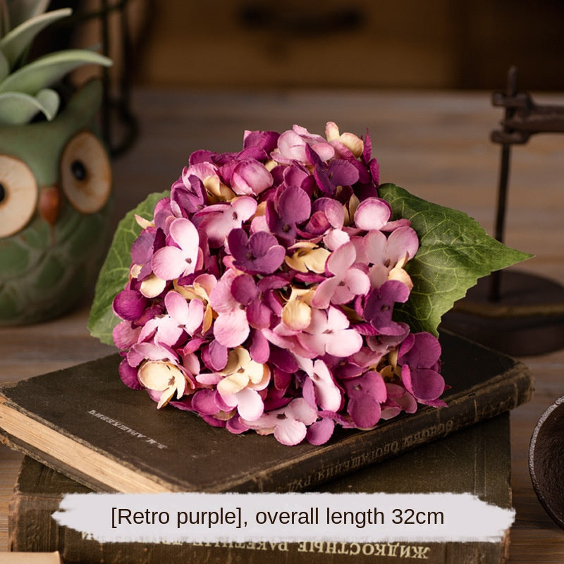 Artificial Hydrangea Silk Single Plastic Artificial Flower Shop Decoration Flower Arrangement Wedding Artificial Flower