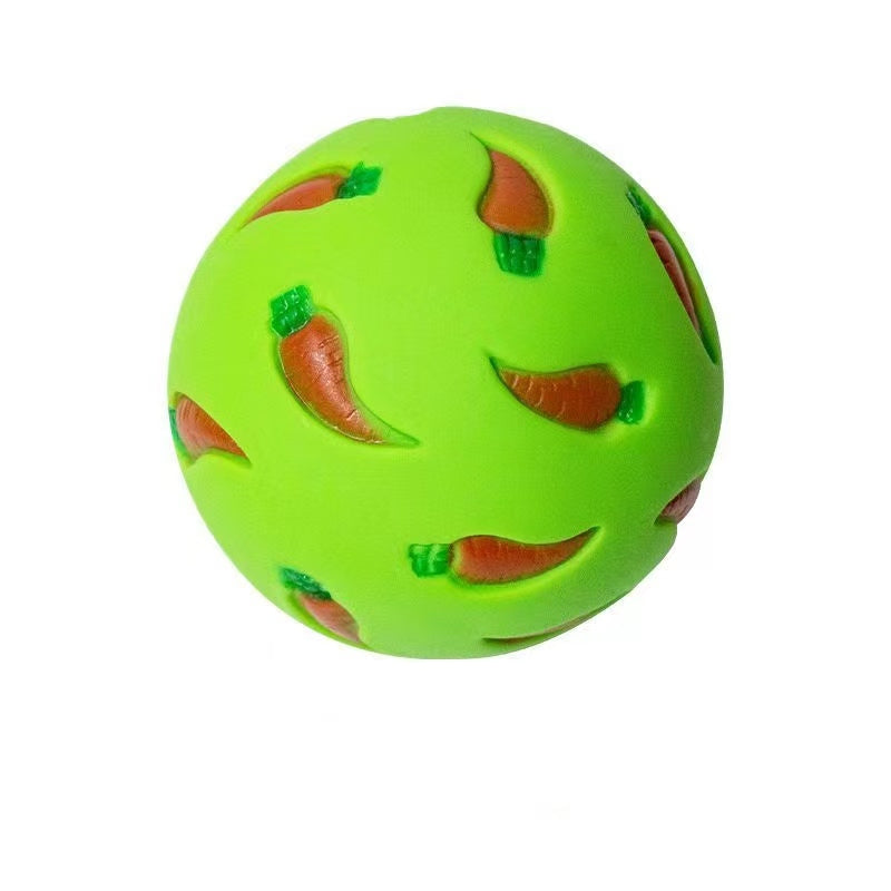 Multi-Color Rabbit Treat Ball • Pet Slow Feeder Interactive Toy Chew-Resistant Treat Dispensing Ball for Rabbits, Ferrets, Kittens, Guinea Pigs & Cats