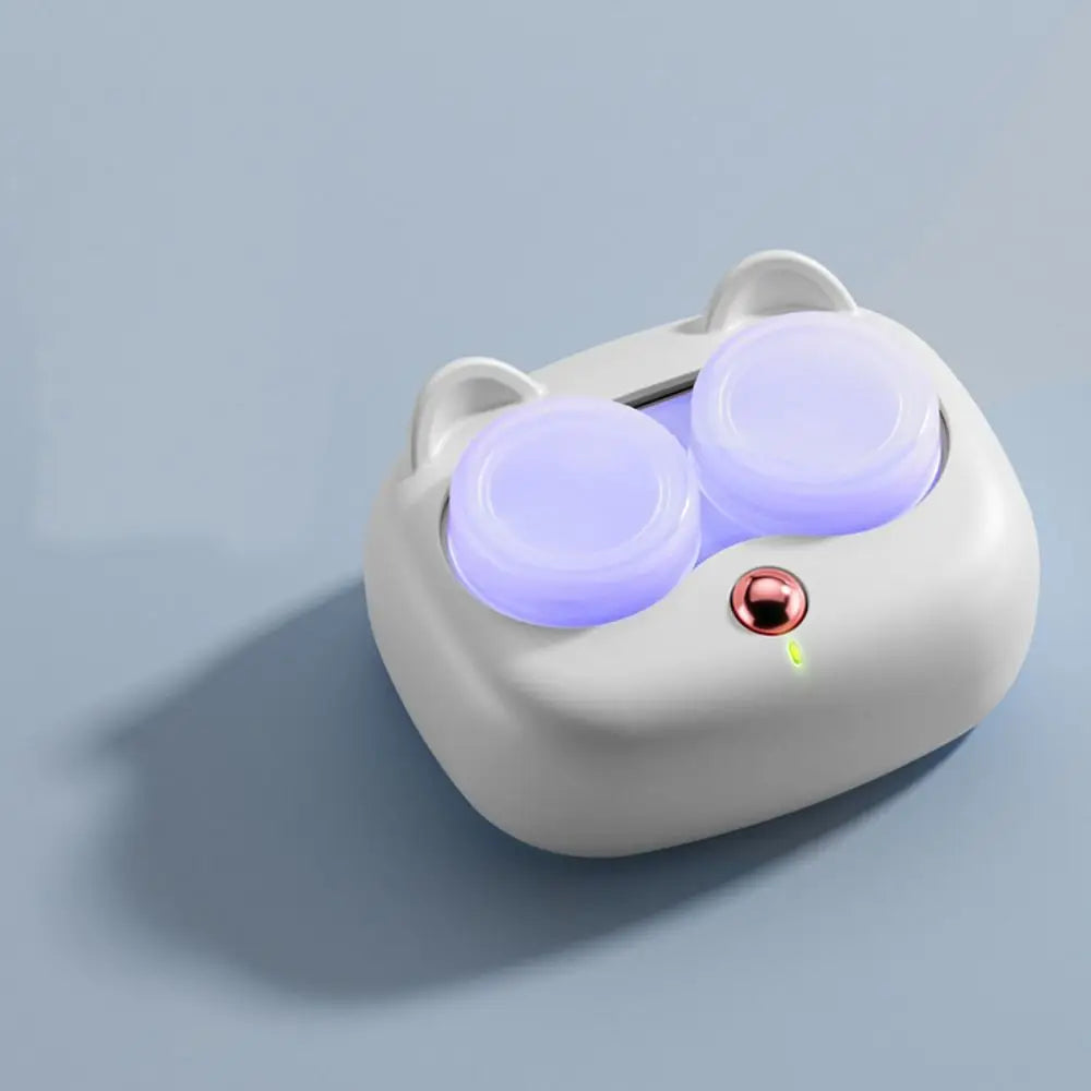 Contact Lenses Cleaner Portable Fully Automatic Protein Ultrasonic Cleaning Machine Contact Lenses Case with Removable Box