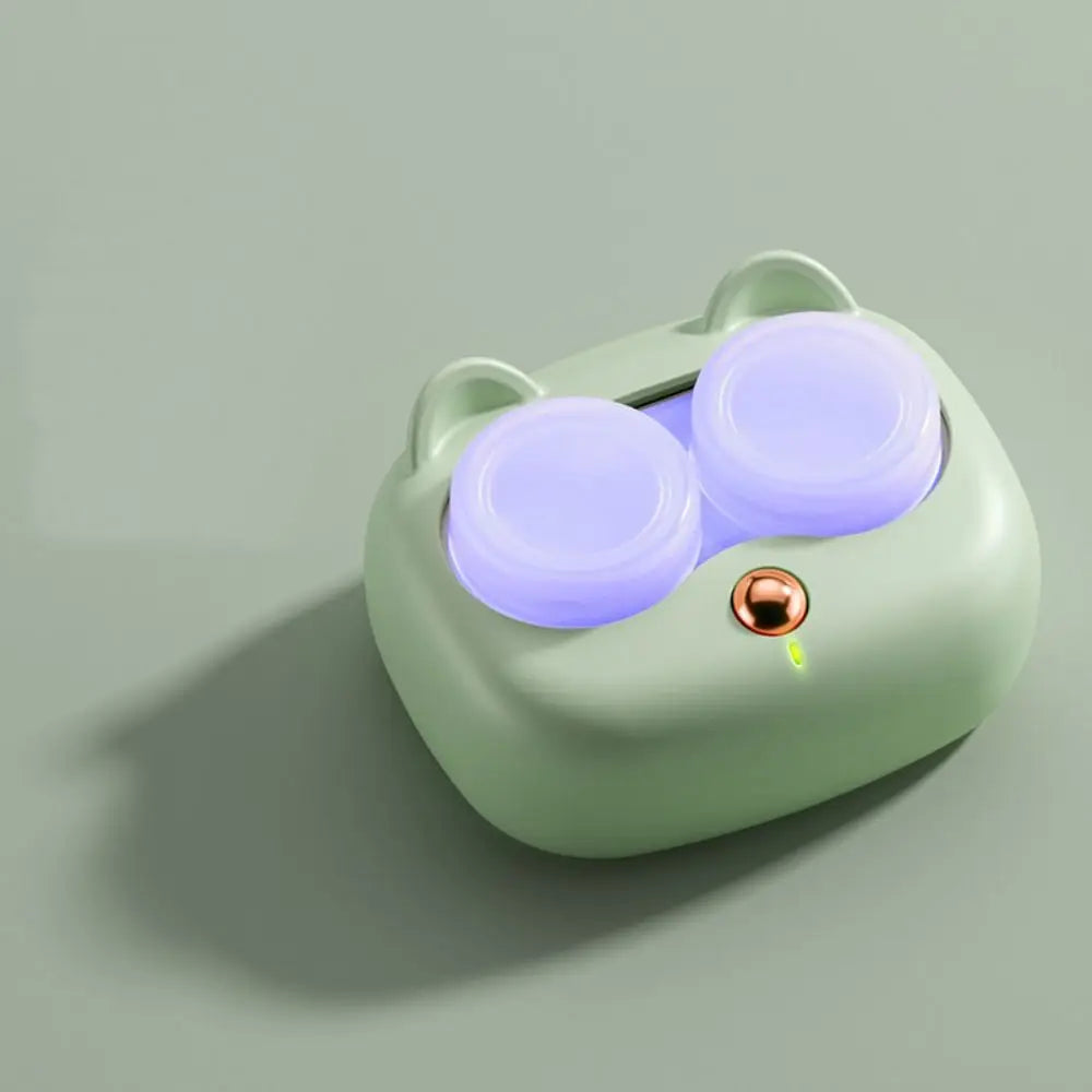 Contact Lenses Cleaner Portable Fully Automatic Protein Ultrasonic Cleaning Machine Contact Lenses Case with Removable Box