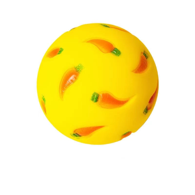 Multi-Color Rabbit Treat Ball • Pet Slow Feeder Interactive Toy Chew-Resistant Treat Dispensing Ball for Rabbits, Ferrets, Kittens, Guinea Pigs & Cats