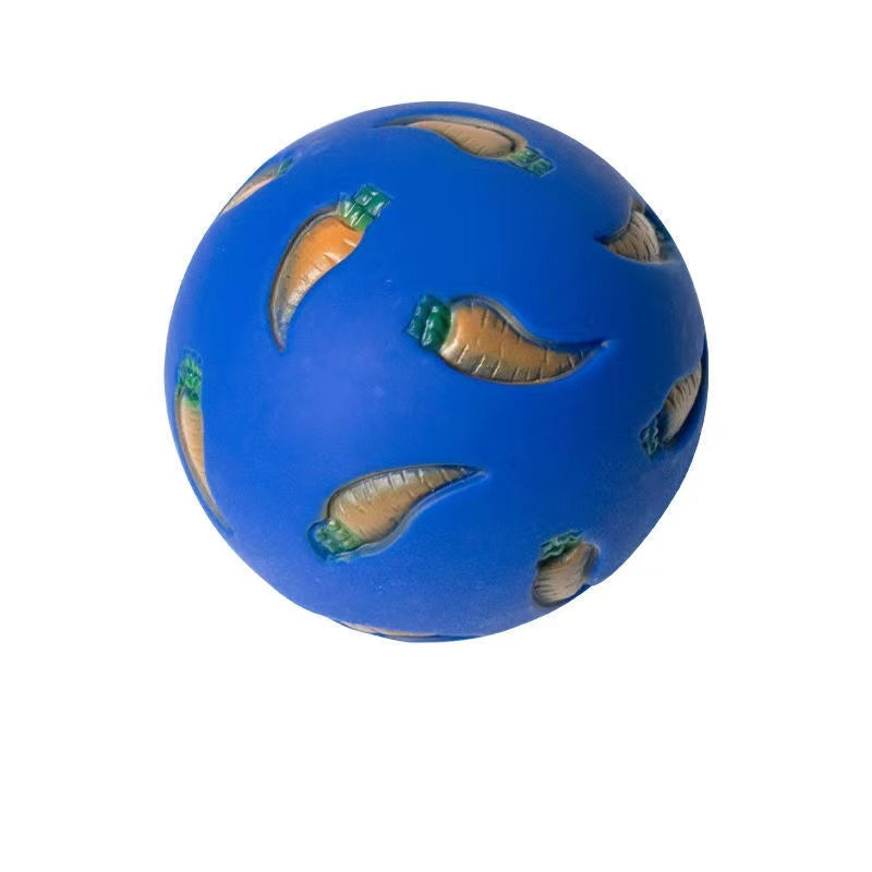 Multi-Color Rabbit Treat Ball • Pet Slow Feeder Interactive Toy Chew-Resistant Treat Dispensing Ball for Rabbits, Ferrets, Kittens, Guinea Pigs & Cats