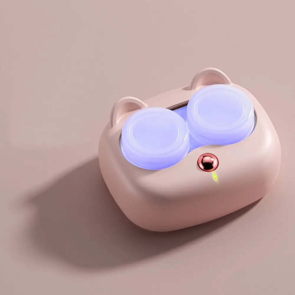 Contact Lenses Cleaner Portable Fully Automatic Protein Ultrasonic Cleaning Machine Contact Lenses Case with Removable Box
