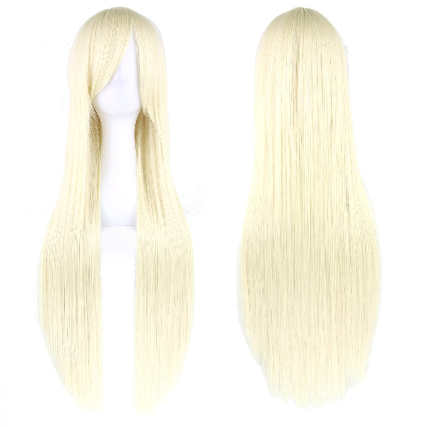 Synthetic long straight wrap clip-in ponytail extensions with heat-treated ponytail wig
