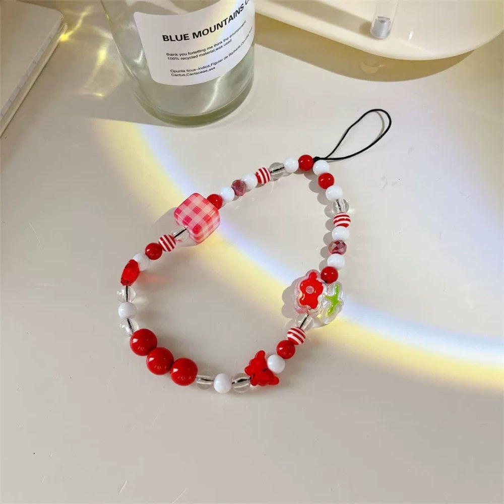 Pink Leopard Mobile Phone Lanyard Wrist Strap Women'S Hand-Held Chain Short Anti-Lost Cell Phone Case Cute Lanyard Key Pendant