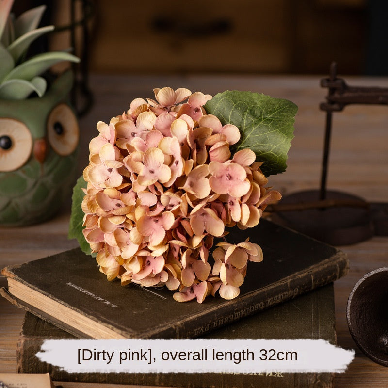 Artificial Hydrangea Silk Single Plastic Artificial Flower Shop Decoration Flower Arrangement Wedding Artificial Flower