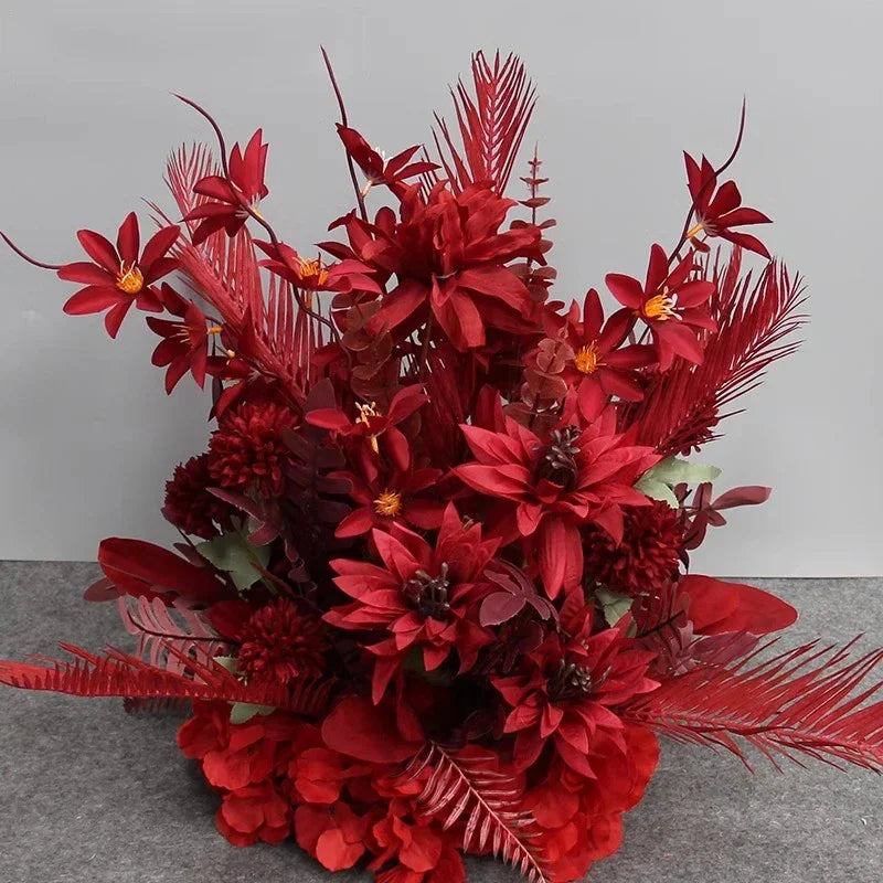 High Quality Artificial Wedding Flowers Ball Table Decor Rose Fake Floral Row Wall Arch Backdrop Arrange Stage Road Lead Flower