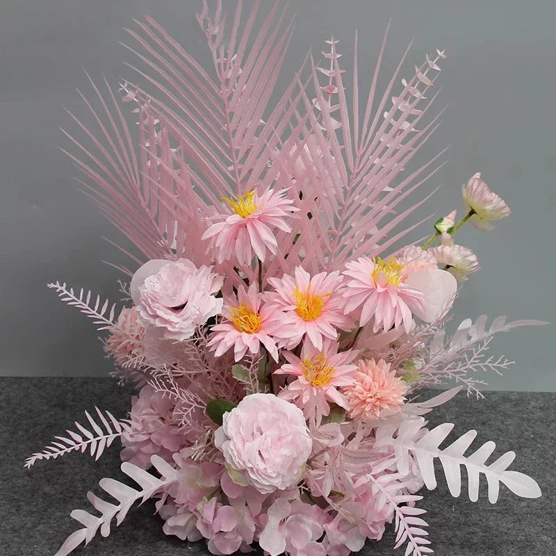 High Quality Artificial Wedding Flowers Ball Table Decor Rose Fake Floral Row Wall Arch Backdrop Arrange Stage Road Lead Flower