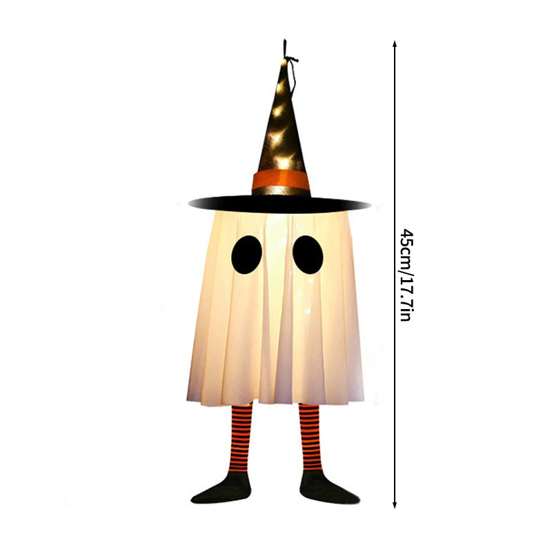 Halloween Hanging Decorations Scary Ghost Windsock DIY Emoticons Glow Ghost Lights Day of The Dead Halloween Horror Props