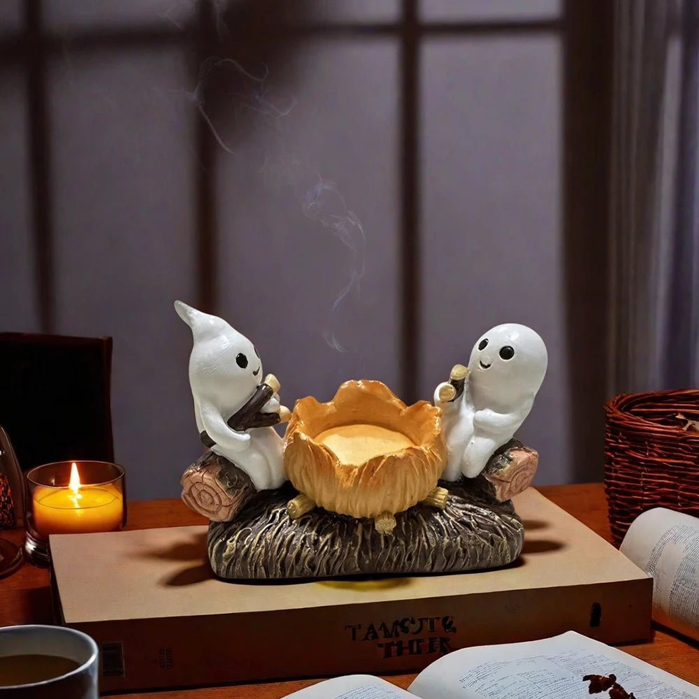 Ghost Candle Holder Without Candles, Decorative Metal Stand, Halloween Home Decoration, Unique Ghost Design, Perfect for Spooky