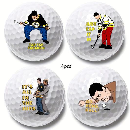 4 Counts Funny Golf Balls Funny Golf Balls Gift Set Funny Novelty Golfer Present for Men Dad Golfing Fan One Standard Size
