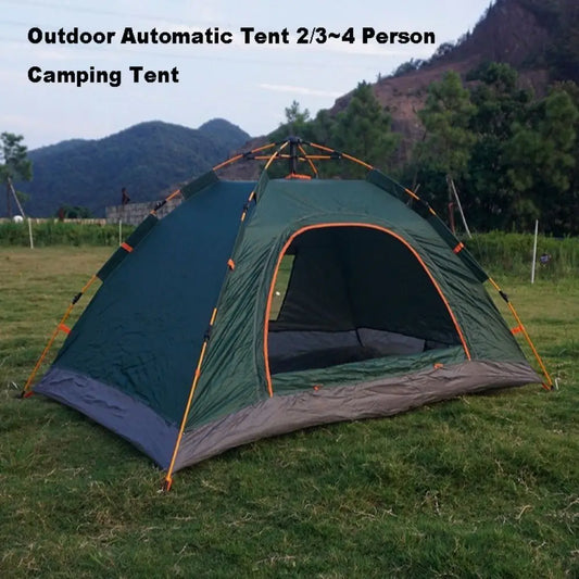 Portable Outdoor Automatic Tent 2/3~4 Person Easy Instant Setup Camping Tent Multistyles Backpacking Tent