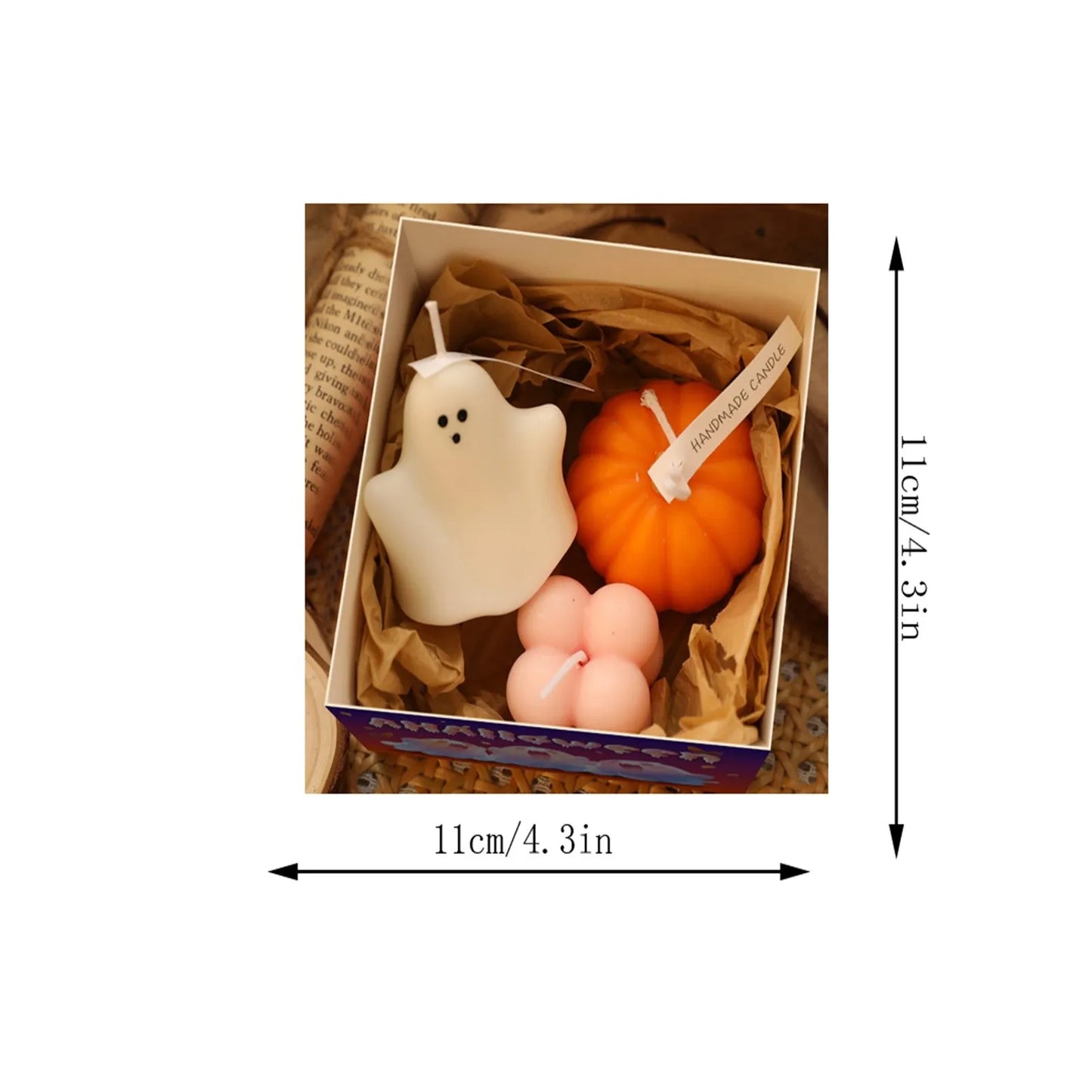 Halloween Scented Candle Ghost Pumpkin Gift Box Set Aromatherapy Holiday Cute Gift Home Fragrance Decoration Ornament Atmosphere