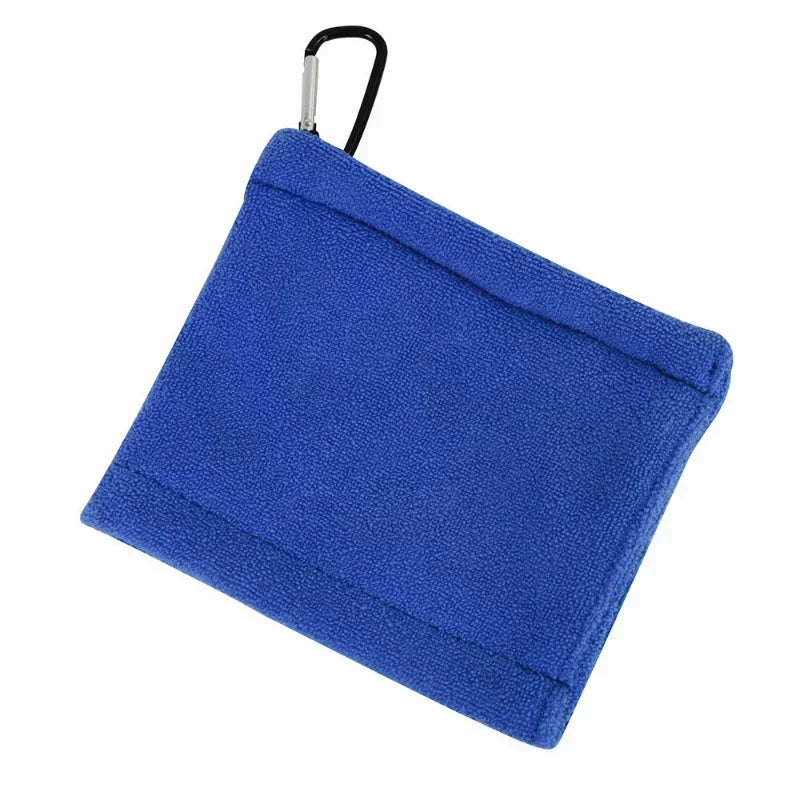 1PC Golf Ball Cleaning Towel Club Towel Outdoor Hook Towel Microfiber Velvet Outdoor Convenient Hhanging Waist Sports Club Cloth