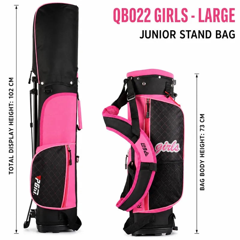 Junior Golf Stand Bag for Kids Boys Girls Lightweight Dual Strap Portable Club Carry Bag Stable Dual-Leg 2 Sizes