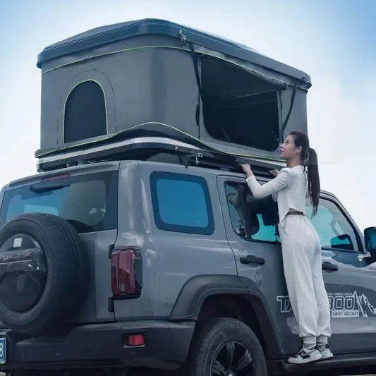 1-2 PERSON TENT Roof Tent Automatic Hardtop Folding | Off-Road Vehicle Specialized Roof Tent Quick Opening