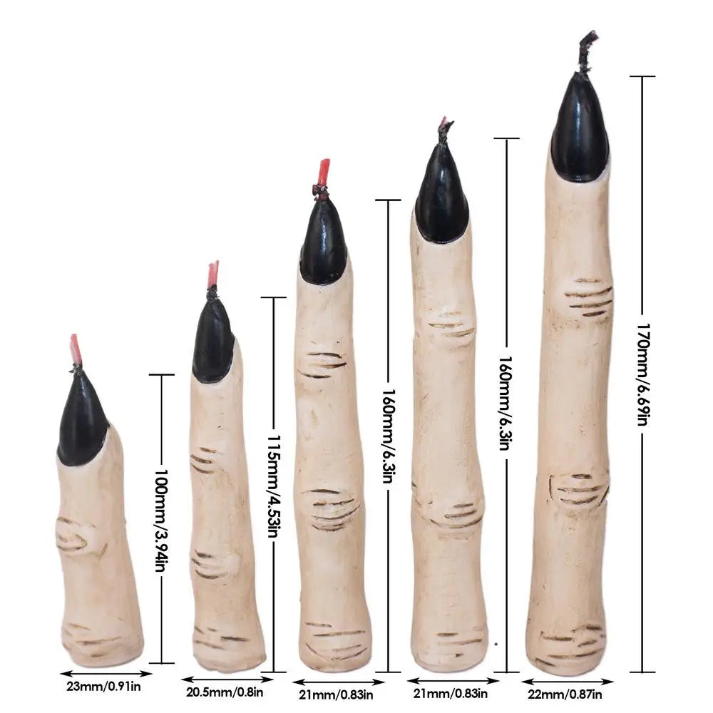 Halloween Finger Candles Horror Witch Finger Candles Gothic Thumb Candle Palm Wax Lamp For Home Holiday Desktop Decoration