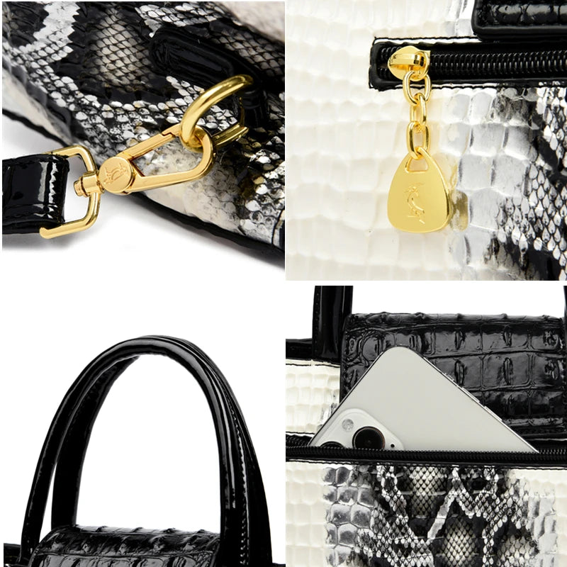 Sac à main de luxe en cuir de vachette crocodile pour femme, sac en cuir de haute qualité, grande capacité, sac à bandoulière Boston Pillow, nouvelle collection 2023