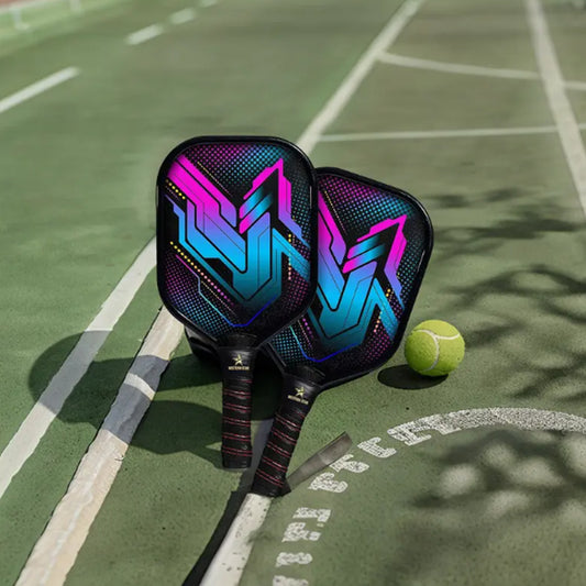 Pickleball Paddle Set with Honeycomb Glass Fiber Core | 4 Balls + Portable Carry Bag (Indoor & Outdoor Gift Kit)