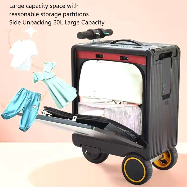 Electric luggage box for children to ride on and passengers to sit on, free check-in 20-inch carry-on luggage