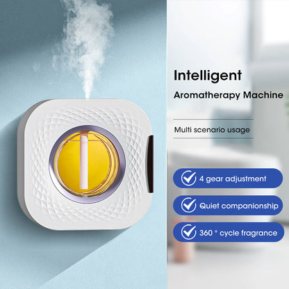 60㎡ Wall-Mounted Aromatherapy Machine | Air Purifier + Toilet Deodorizer + Humidifier + Colorful Night Light