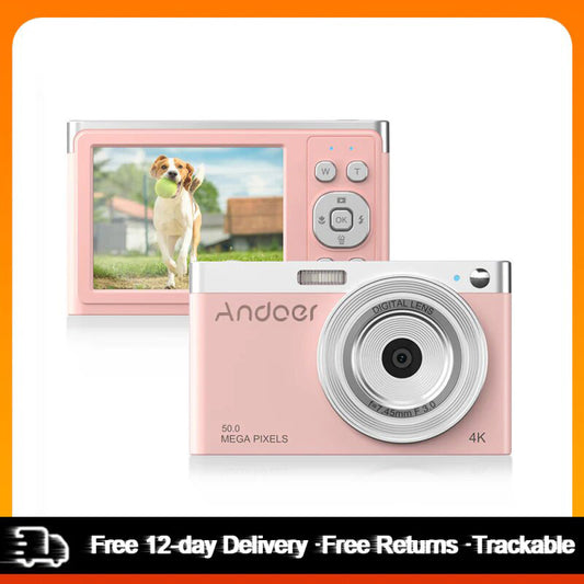 4K Digital Video Camcorder | IPS Screen | 16X Zoom | Built-in Flash | With Carry Bag