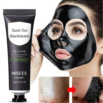 Blackhead removal mask for face, shrinking pores, acne, blackhead removal cream, skin care essential, nose cleansing, black peel-off mask gel skin care products