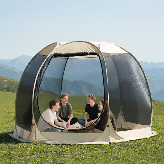 5-8 PERSON TENT | Portable Screen House Tent with Mosquito Net | Camping Backyard Patio & Protection Outdoor Shelter | Suitable for Family