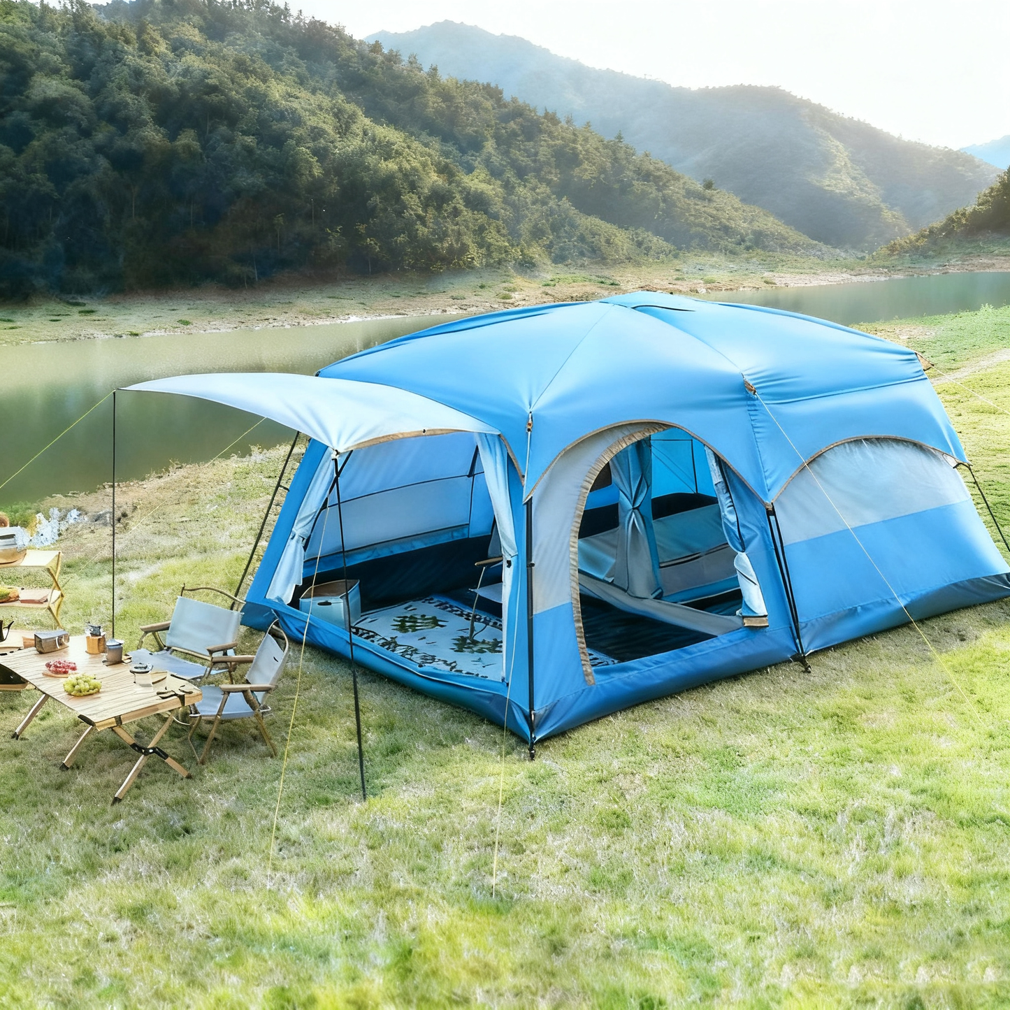 5-8 PERSON TENT In 2025 | Upgrade To A Two-Bedroom | One-Living-Room Outdoor Folding Portable Windproof Tent