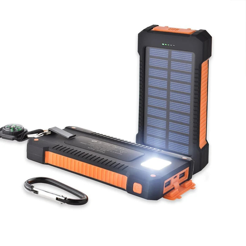 100000mAh Solar Power Bank | Waterproof Portable Solar Panel Charger | For iPhone 16