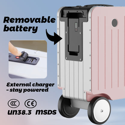 Maleta Fengjiu 20'' Para Cabina | Resistente 150kg | Certificado CE/3C | Con Asiento | Electric Smart Luggage