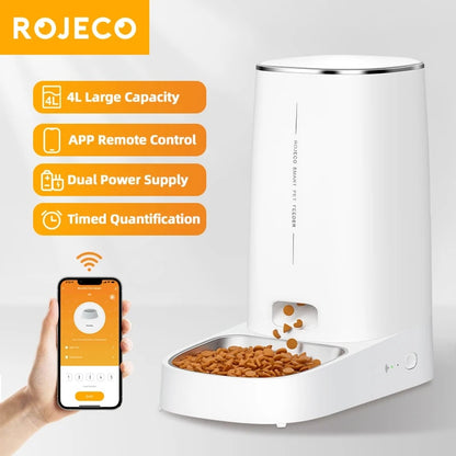 4L Automatic Pet Feeder Dispenser | Remote Control | Smart WiFi | For Pet Dry Food