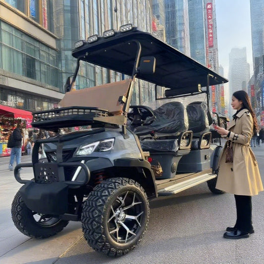 New Design 6-Seater Electric Golf Cart | 72V Lithium Battery | Street Legal Off Road | Aluminum Alloy Wheels