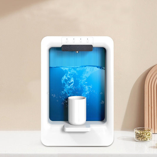 The smart - home automatic - induction oral - cleaning wall - mounted mouthwash machine. The wall - mounted design doesn't take up floor space. Its internal structure is easy to clean, and it produces less noise during operation