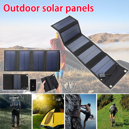 70/40W Foldable Solar Panel | 5V USB Portable Battery Charger For Cell Phone | Outdoor Waterproof Power Bank | For Camping Accessories