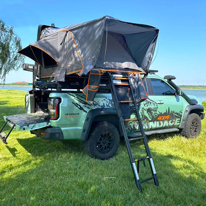 3-4 PERSON TENT Aluminum Hard Shell Roof Tent | Outdoor Camping & Pickup Truck Flip-Top Roof Tent