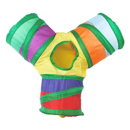 New Small Pet Channel | Fun Tunnel | Foldable Y-Shaped | Ferret & Hamster Toy