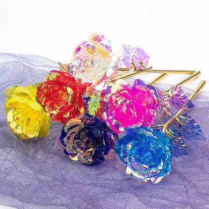 10PCS 24K Foil Plated Rose | Valentine's Day Creative Gift | Forever Love Wedding Decor