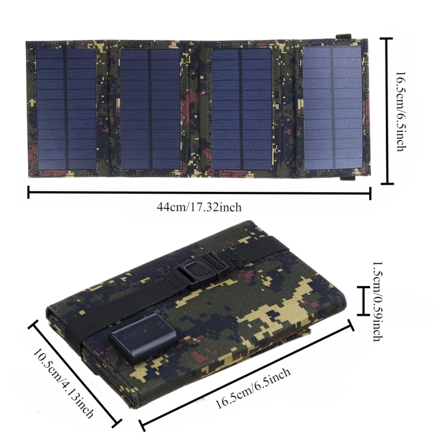 1pc Portable Foldable Solar Panel | 80W Power Output | USB Interface | For Outdoor Travel And Camping