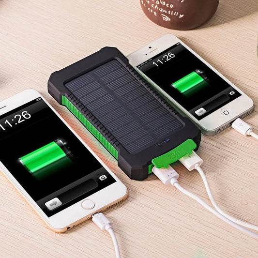 100000mAh Solar Power Bank | Waterproof Portable Solar Panel Charger | For iPhone 16