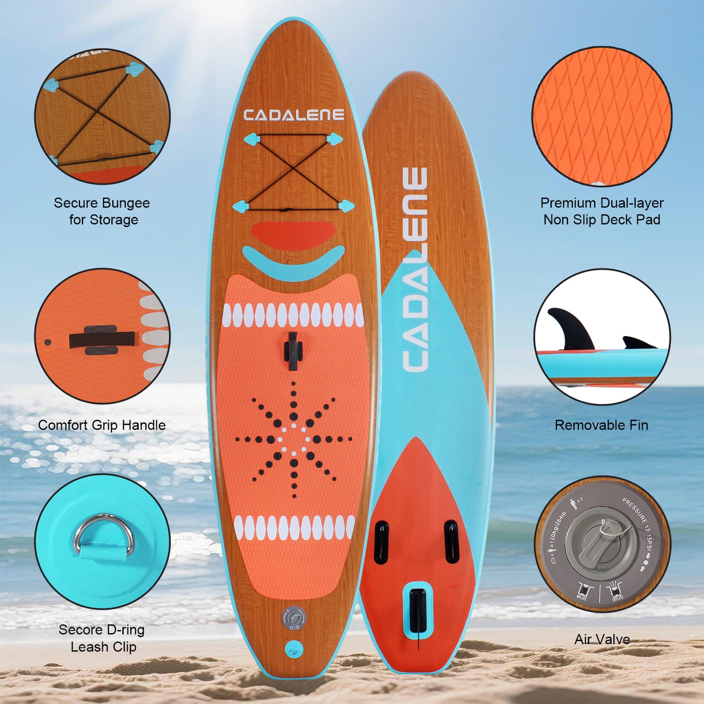 10' INFLATABLE STAND UP PADDLE BOARD | PREMIUM SUP ACCESSORIES | NON-SLIP COMFORT DECK | FOR YOUTH & ADULTS