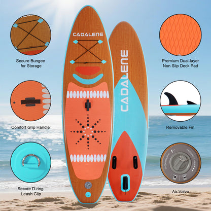 10' INFLATABLE STAND UP PADDLE BOARD | PREMIUM SUP ACCESSORIES | NON-SLIP COMFORT DECK | FOR YOUTH & ADULTS