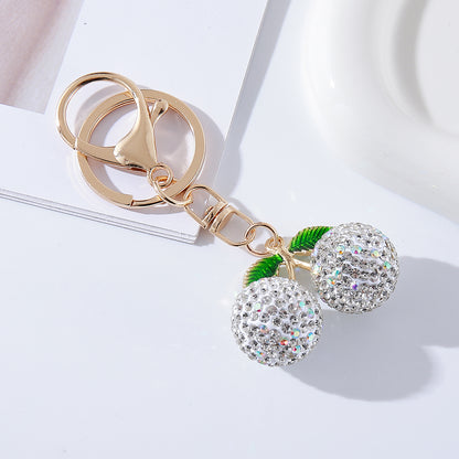 Full Rhinestones Cherry Keychain | Couple & Girl’s Cute Decoration Pendant